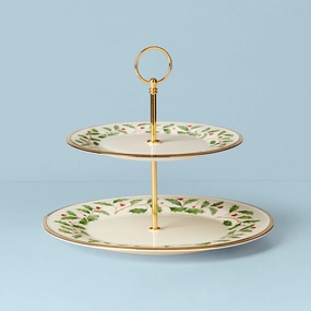 Holiday 2-Tiered Serverafternoon tea dessert tray