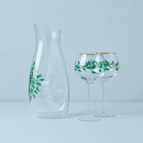 Holiday 3 pc Decanter & Wine Glasses Setglass cups ,personalized mugs 