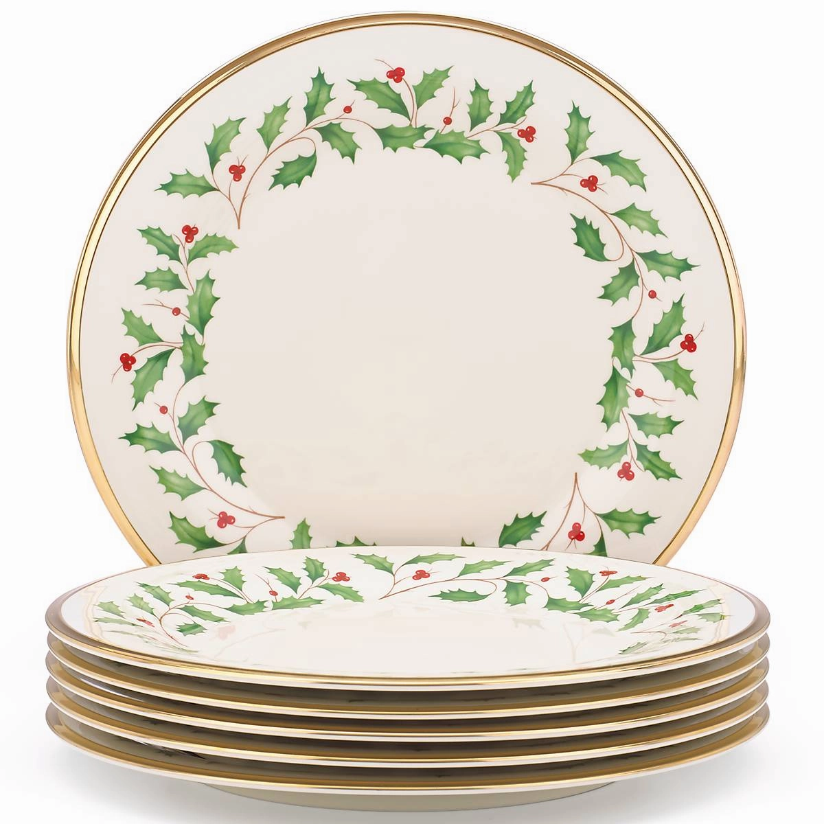 Holiday 6-Piece Dinner Plate Set