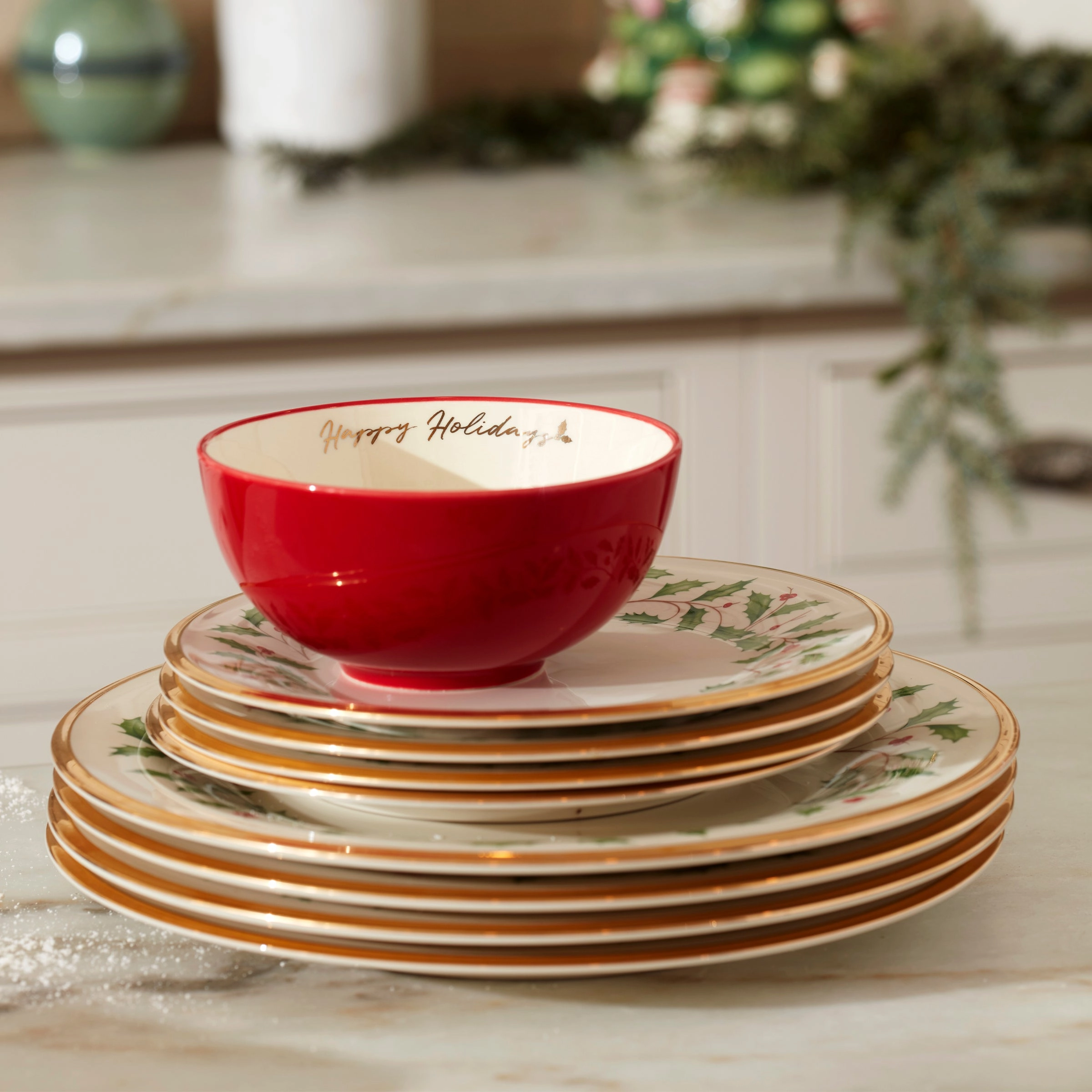 Holiday 6-Piece Dinner Plate Set