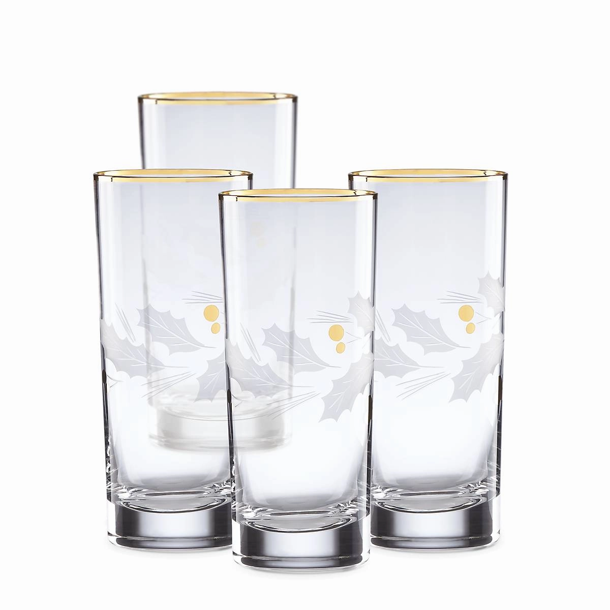 Holiday Gold Highball Glasses - Set Of 4