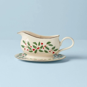 Holiday Gravy Boat & Standmodern kitchen decor ,kitchen dinner set ,dinnerware 