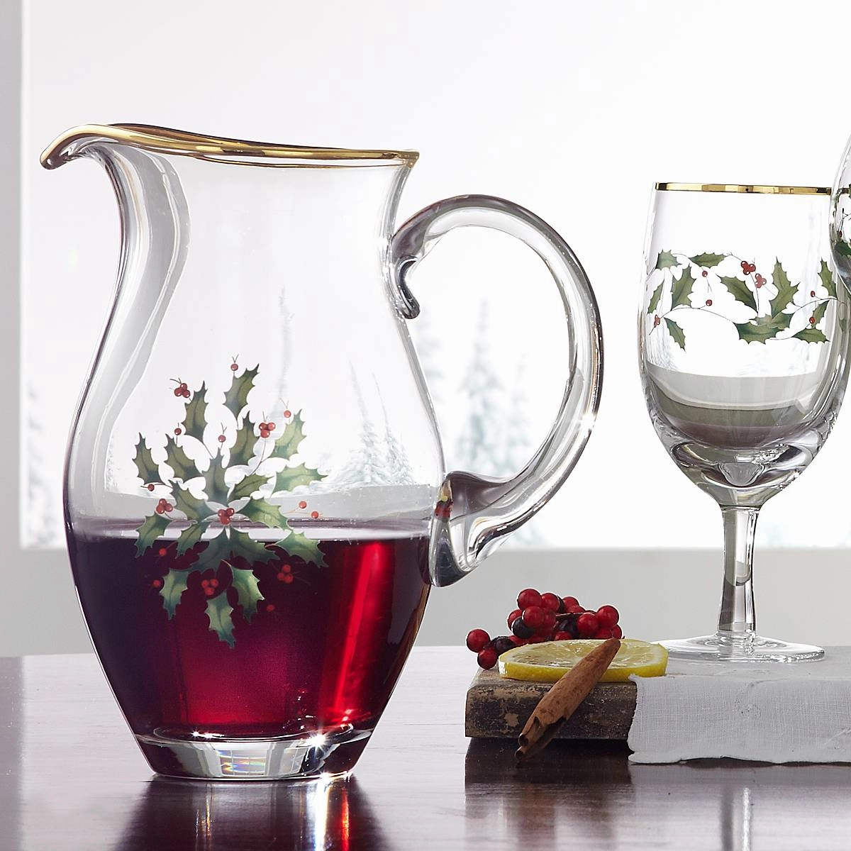 Holiday Iced Beverage Glasses - Set Of 4