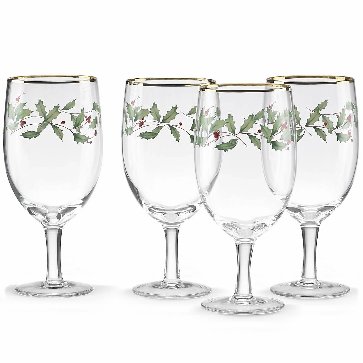Holiday Iced Beverage Glasses - Set Of 4