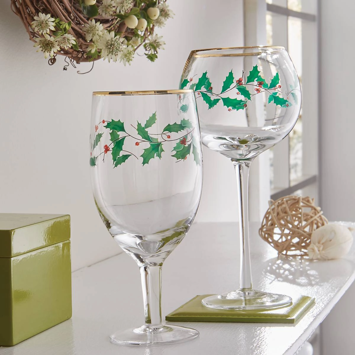 Holiday Iced Beverage Glasses - Set Of 4