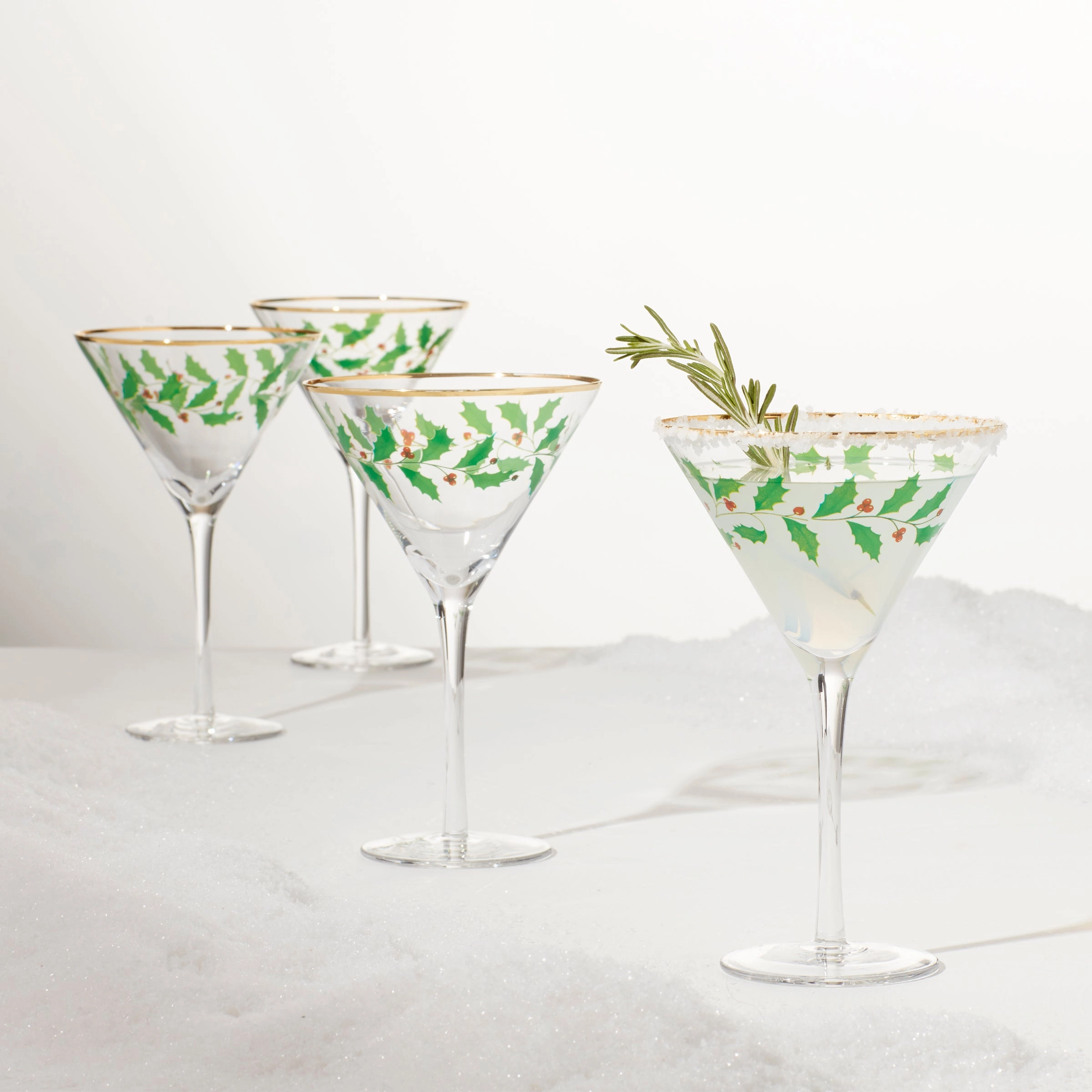 Holiday Martini Glasses - Set Of 4