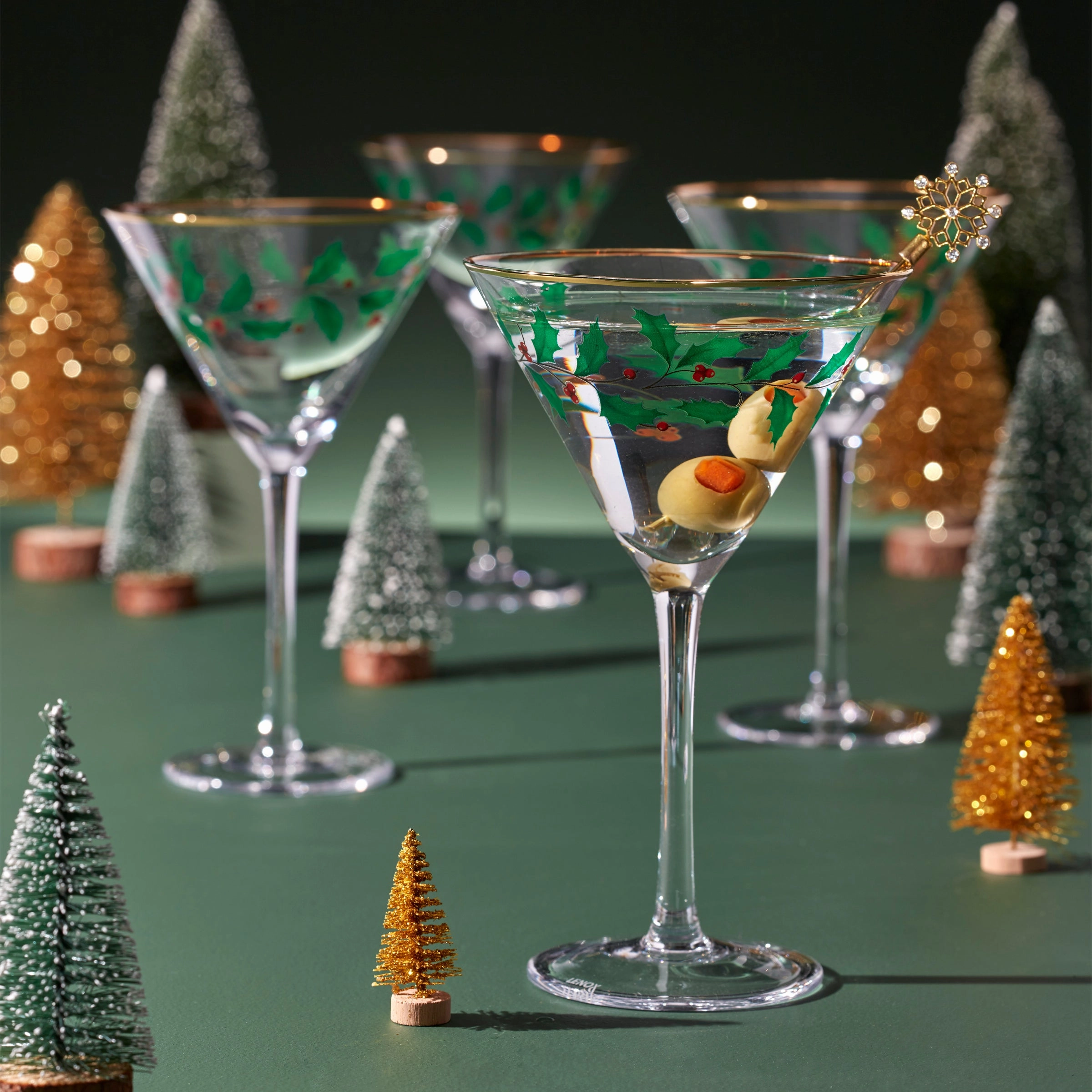 Holiday Martini Glasses - Set Of 4