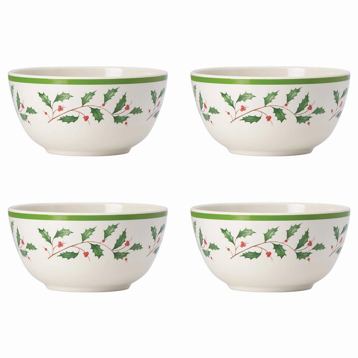 Holiday Melamine All-Purpose Bowls - Set of 4