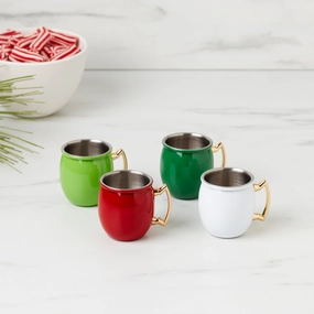 Holiday Mini Moscow Mule Mug Shot Glassesglass cups ,personalized mugs 