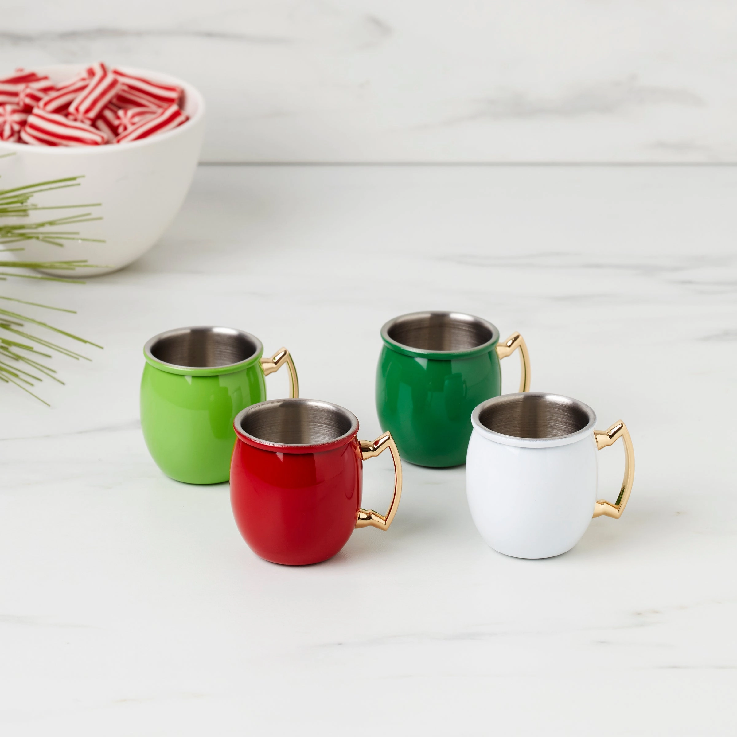 Holiday Mini Moscow Mule Mug Shot Glassesglass cups ,personalized mugs 