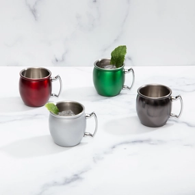 Holiday Mini Mule Mug Shot Glasses - Set Of 4glass cups ,personalized mugs 