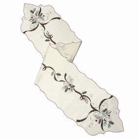 Holiday Nouveau Holly & Berries 14X72 Table Runnerhome decor ,wall decor 