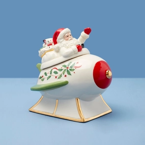 Holiday Santa's Rocket Covered Candy Dishafternoon tea dessert tray