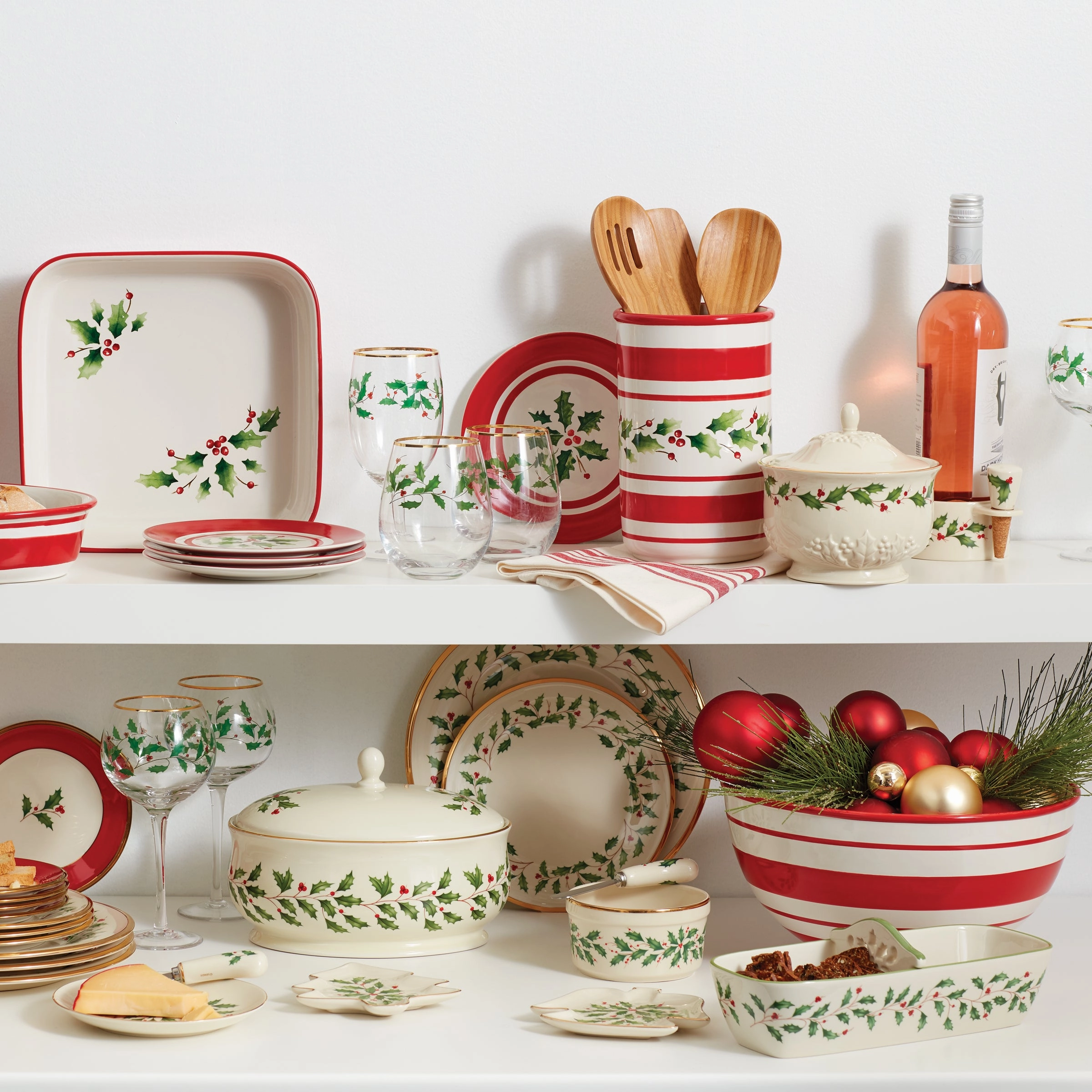 Holiday Stemless Wine Glasses - Set Of 4