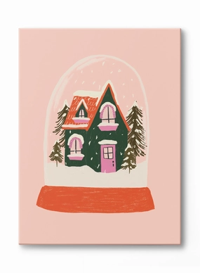 Home and Hearth Snow Globe, Canvasindoor decorative canvas print