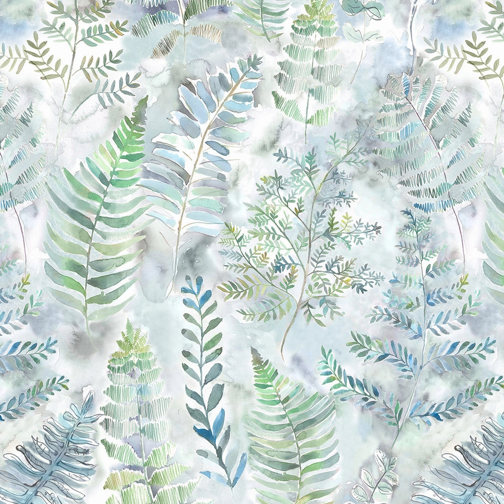 Honister Printed Cotton Made to Measure Roman Blinds Teal