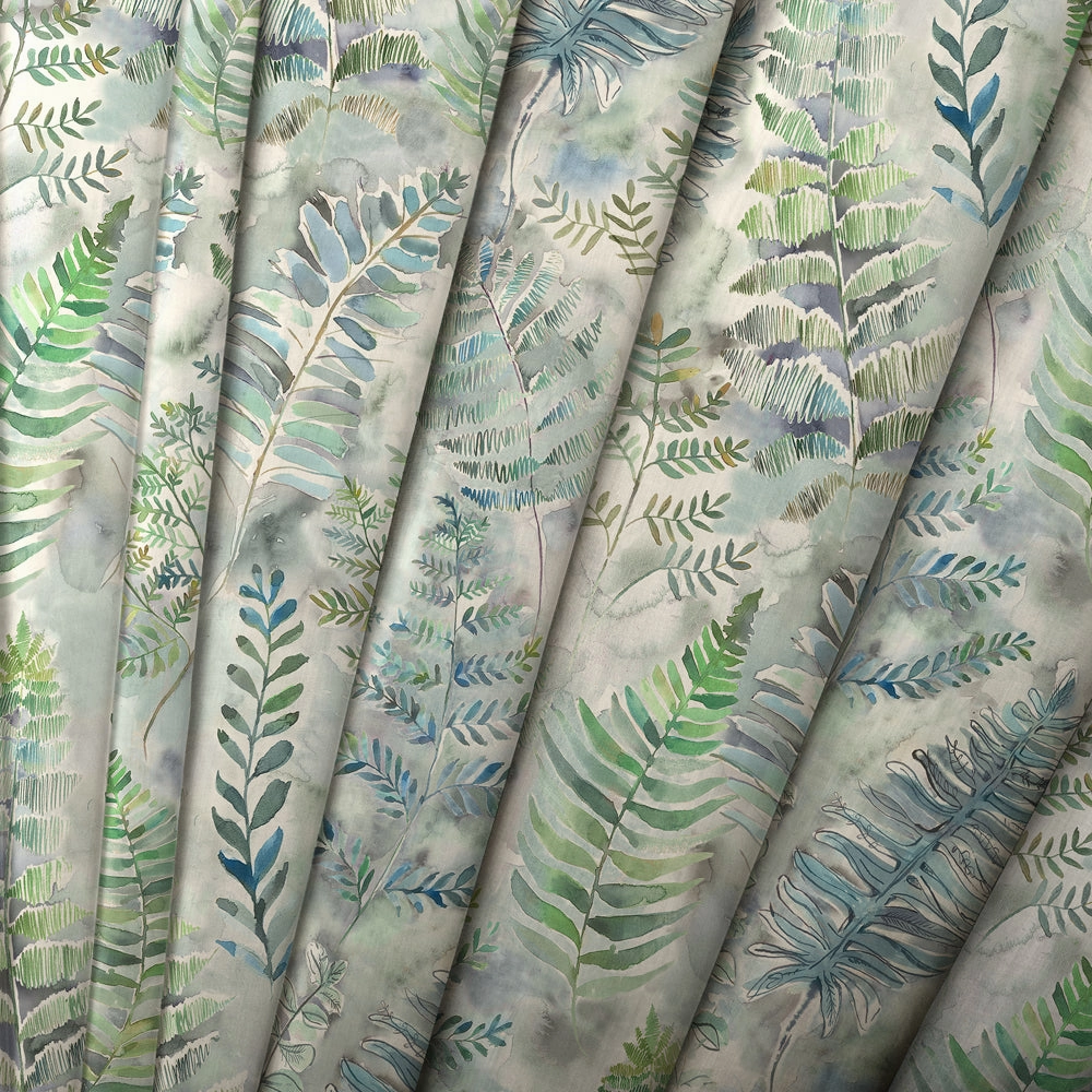 Honister Printed Cotton Made to Measure Roman Blinds Teal