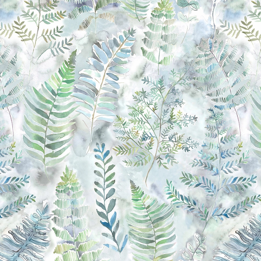 Honister Printed Made to Measure Curtains Teal