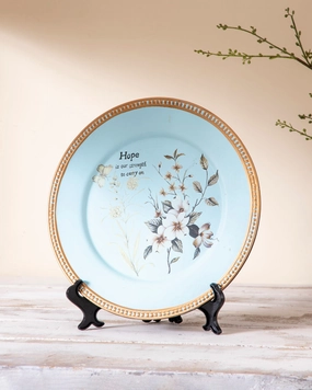 Hopeful Garden Accent Decorative Plate - 13"home decor ,wall decor 