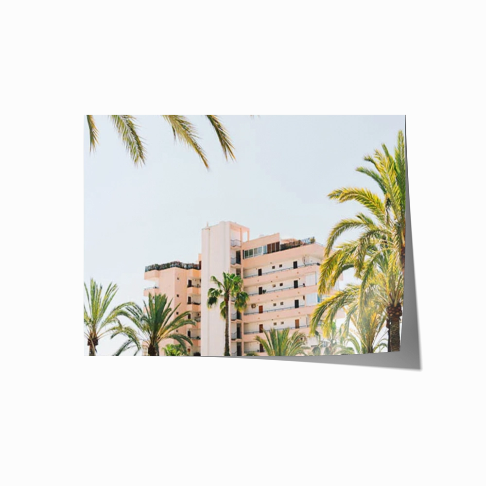 Hotel and Palm Trees