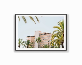 Hotel and Palm Treesmodern abstract painting decor