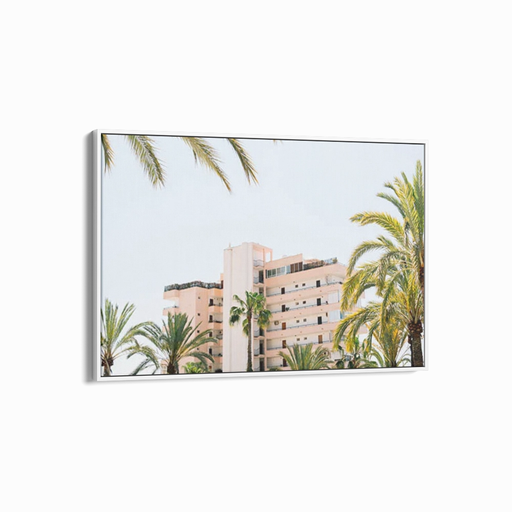 Hotel and Palm Trees