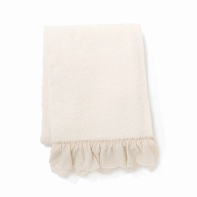 Howamoko Frill Throw (Knee Blanket) 1500 X 800 Ivorybedding sets ,throw blankets 