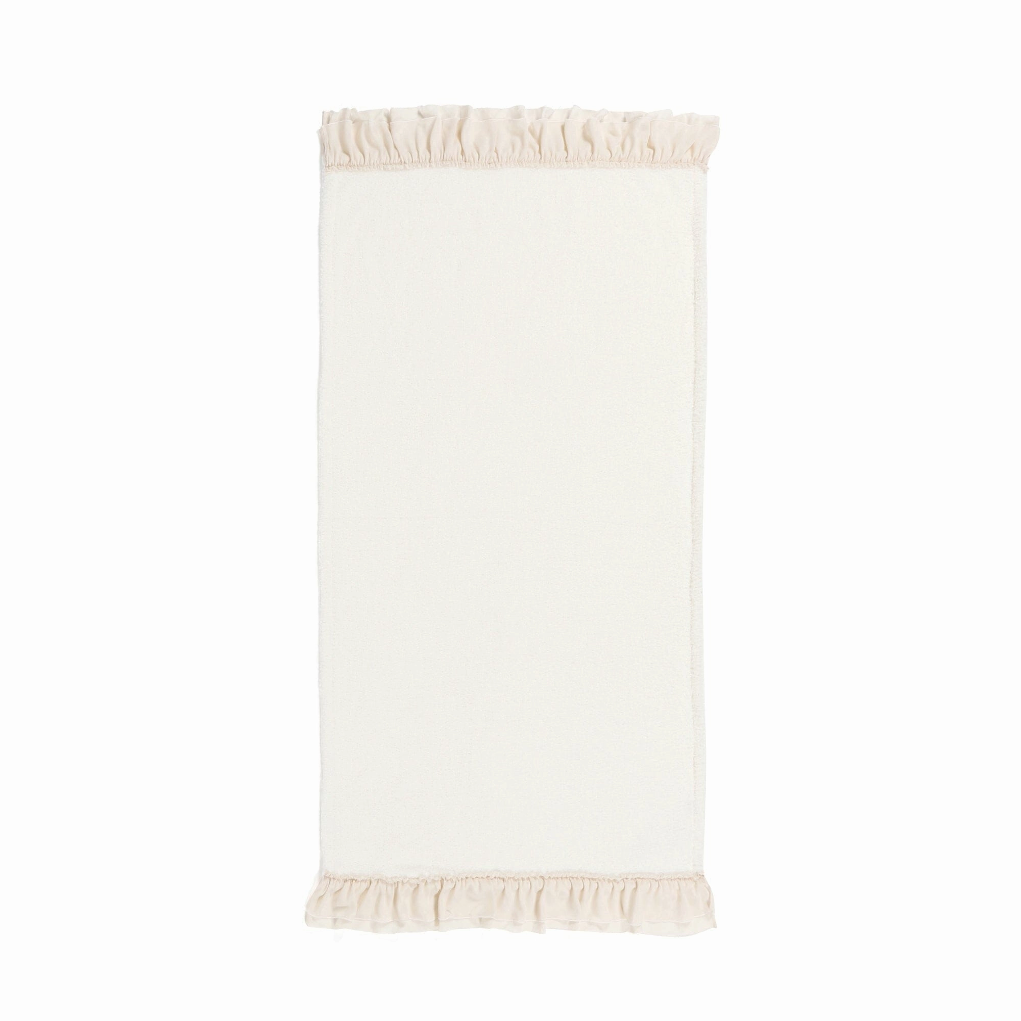 Howamoko Frill Throw (Knee Blanket) 1500 X 800 Ivory