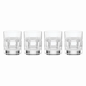 Hudson Crystal Double Old Fashion Glasses - Set Of 4glass cups ,personalized mugs 