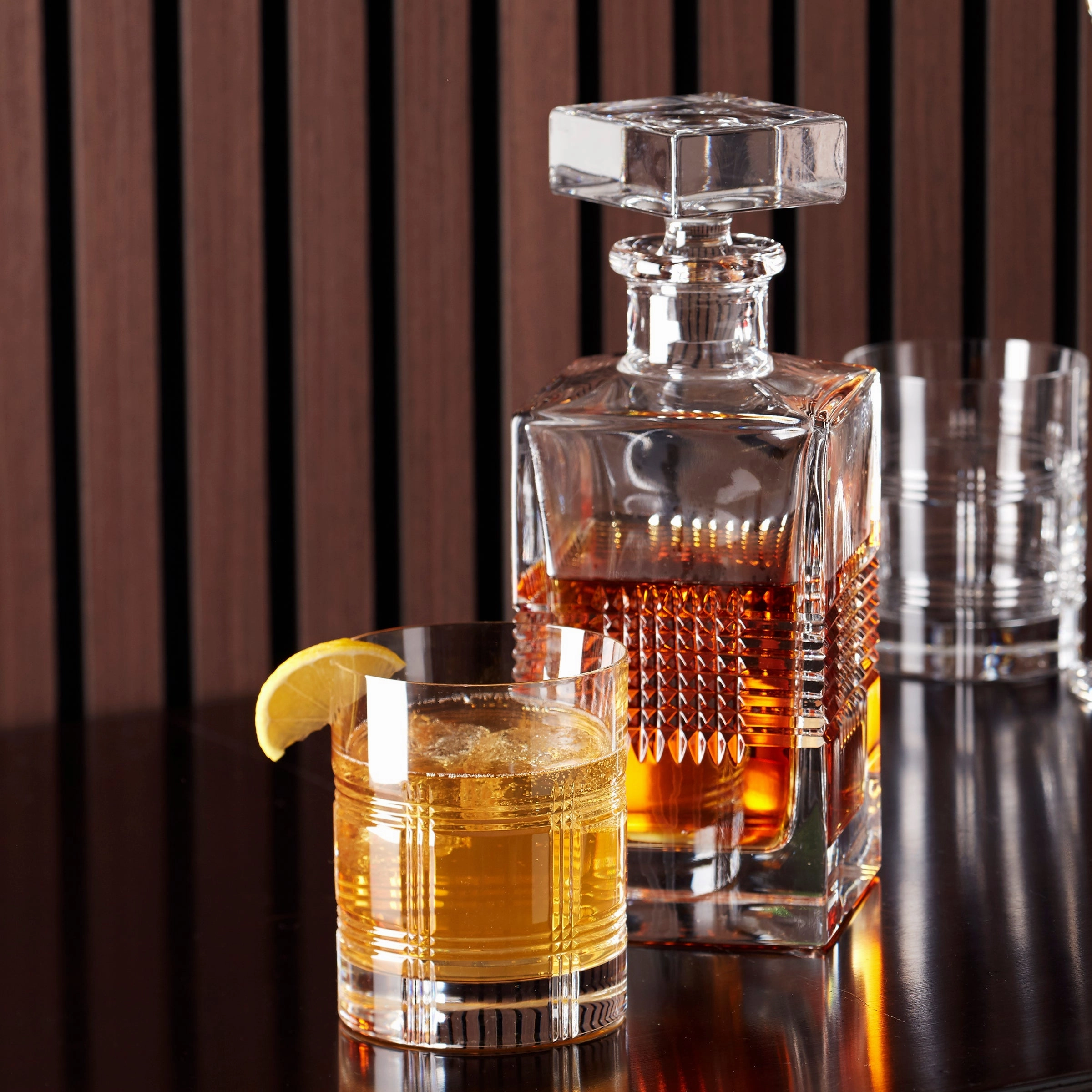 Hudson Crystal Double Old Fashion Glasses - Set Of 4