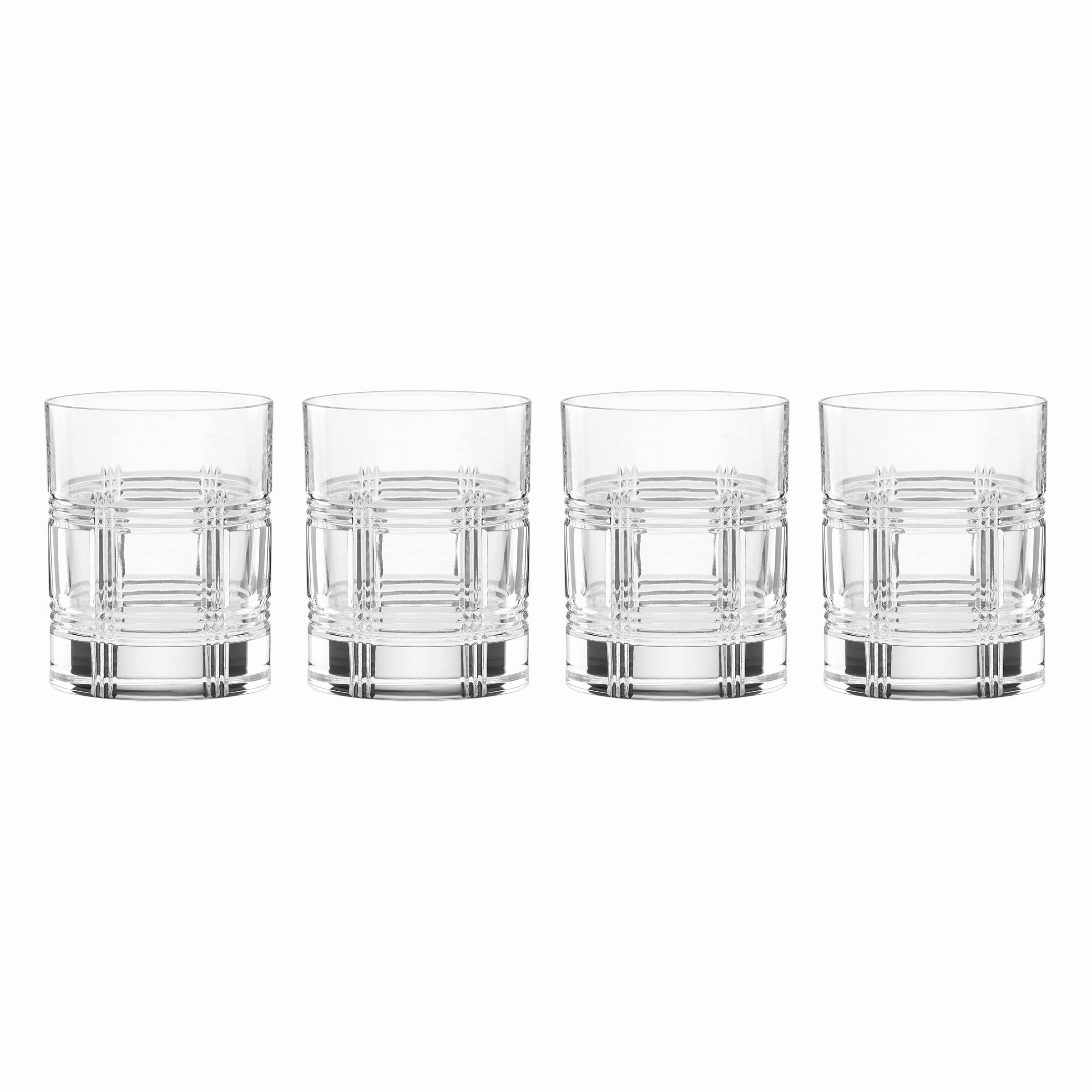 Hudson Crystal Double Old Fashion Glasses - Set Of 4glass cups ,personalized mugs 