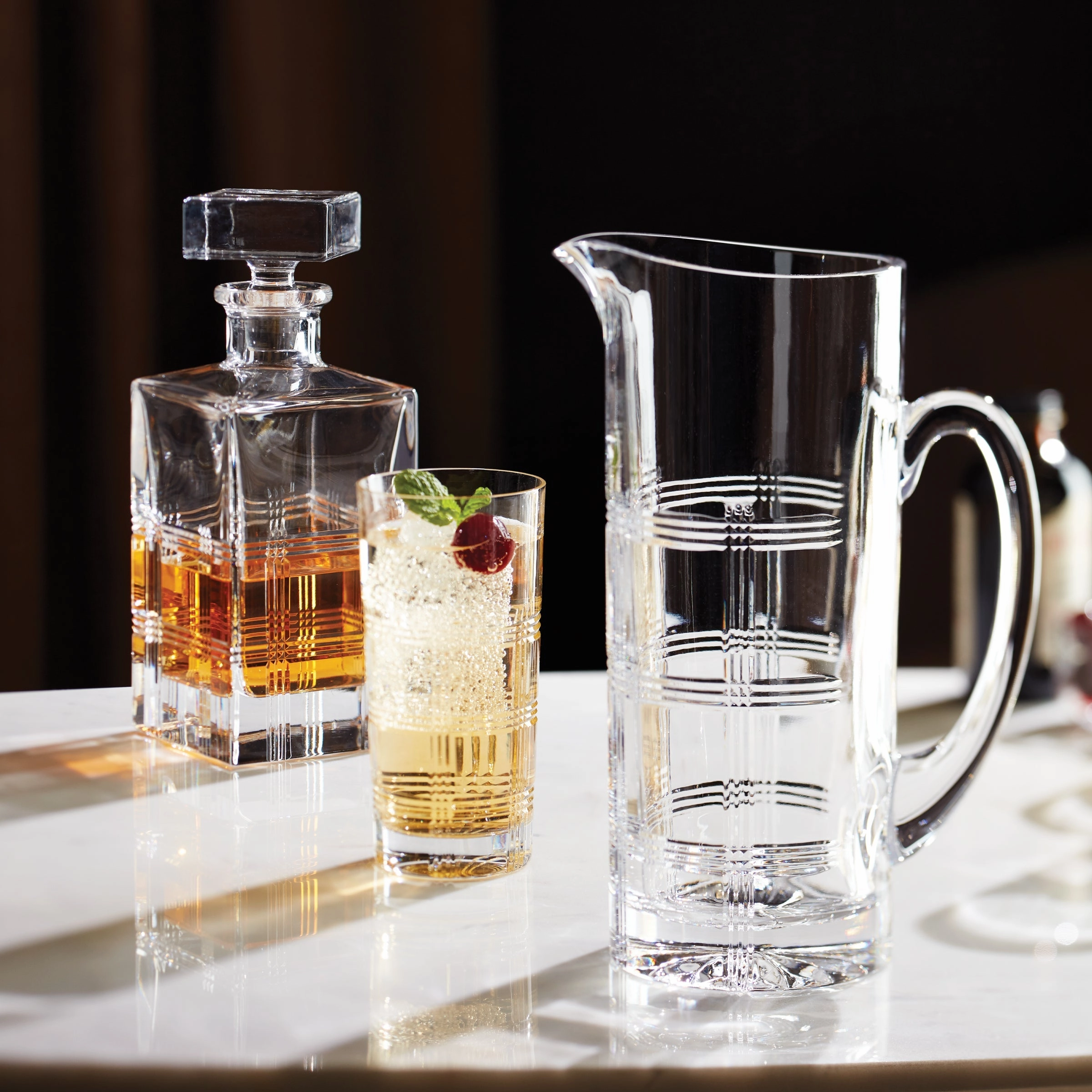Hudson Crystal Highball Glasses - Set Of 4