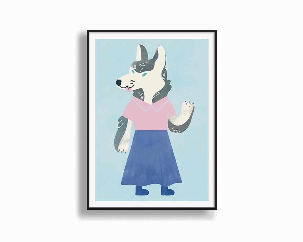 Huskymodern abstract painting decor