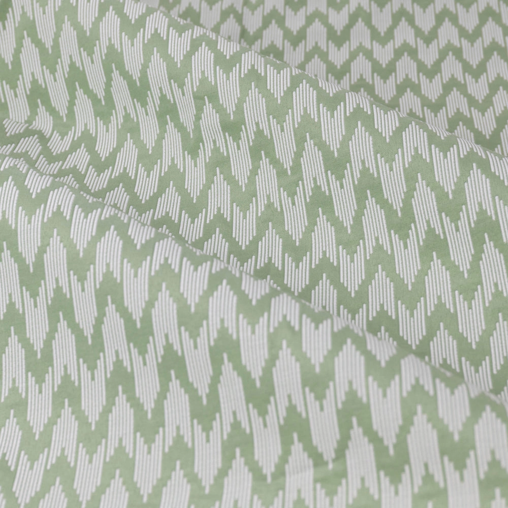 Hutton Jacquard Pencil Pleat Curtains Sage
