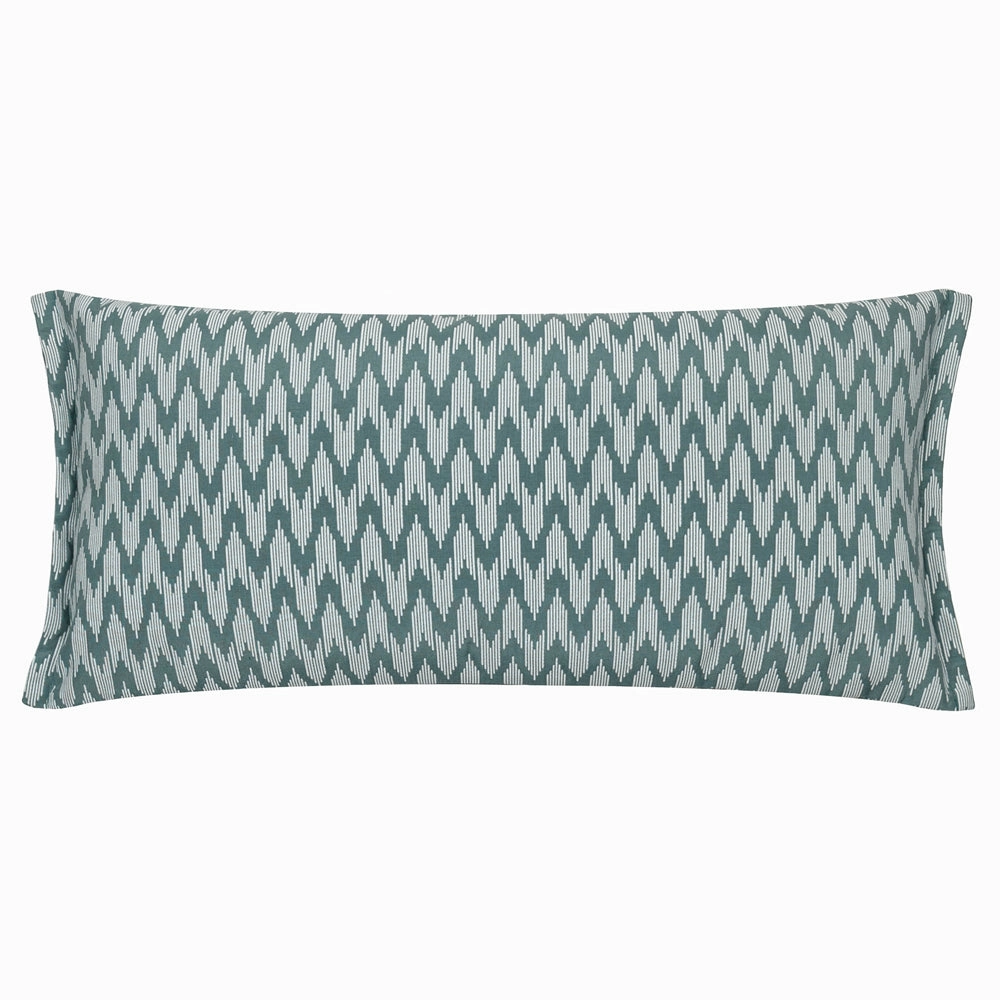 Hutton Woven Jacquard Cushion Blue