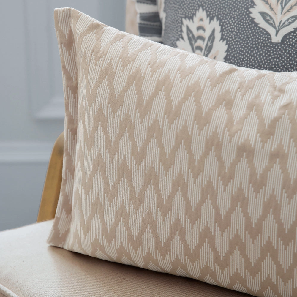 Hutton Woven Jacquard Cushion Linen