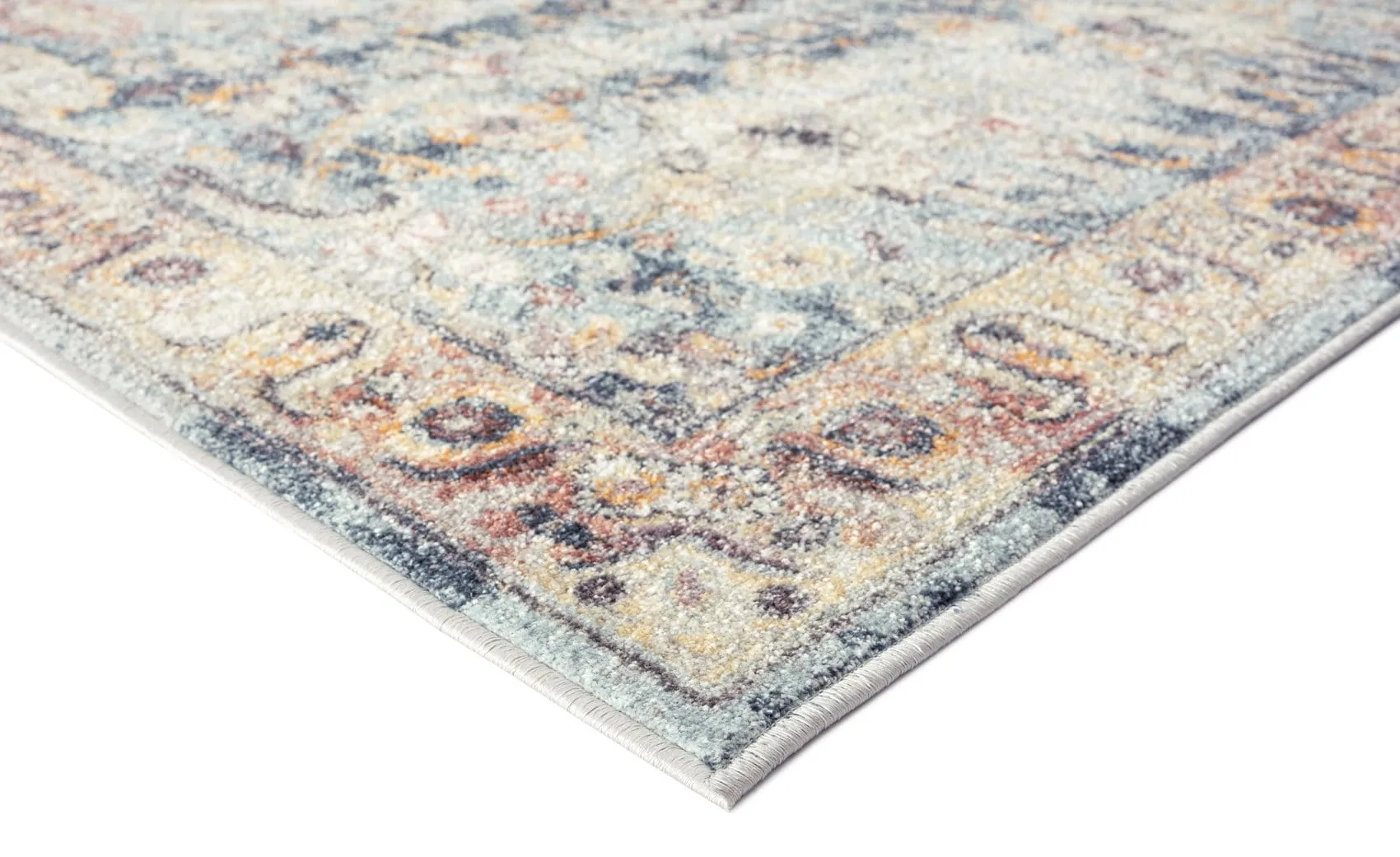 Huxley Blue and Purple Multi-Colour Distressed Rug *NO RETURNS UNLESS FAULTY