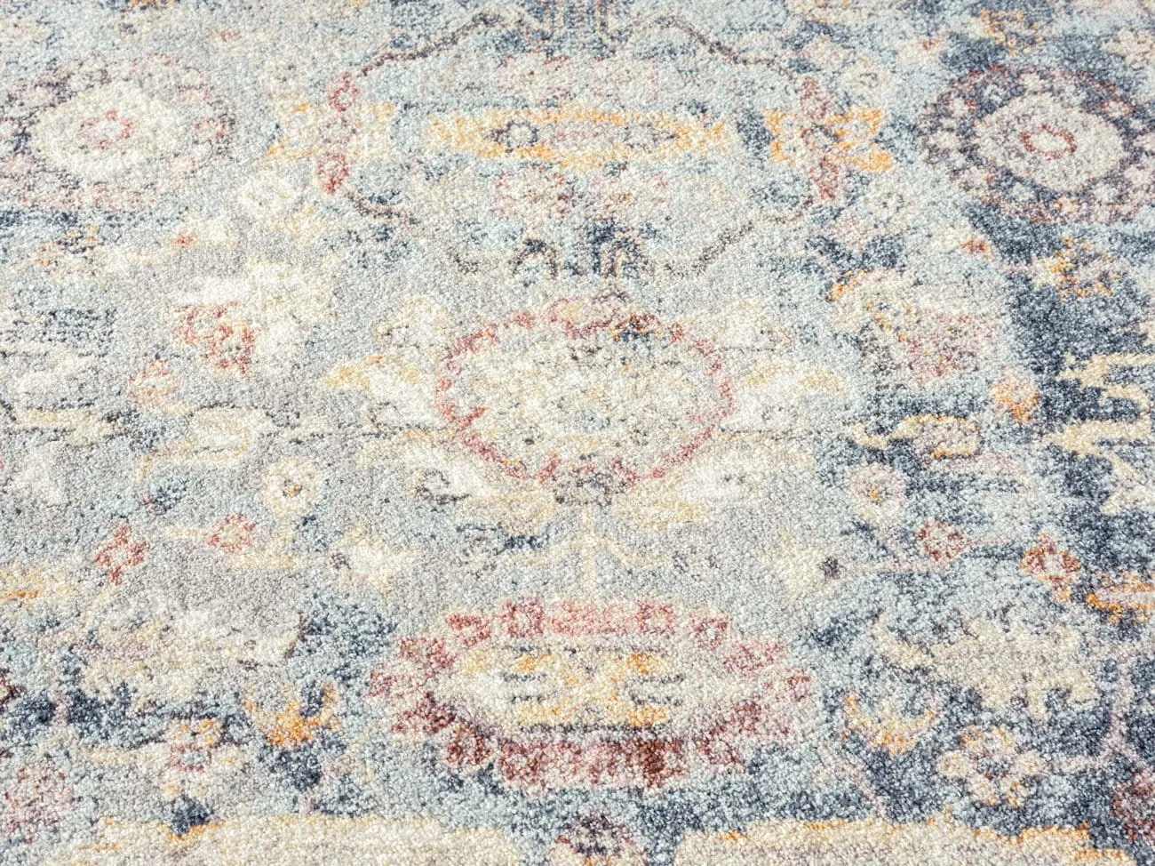 Huxley Blue and Purple Multi-Colour Distressed Rug *NO RETURNS UNLESS FAULTY