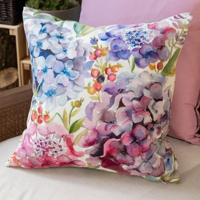 Hydrangea Outdoor Cushion Purplebedding sets ,throw blankets 