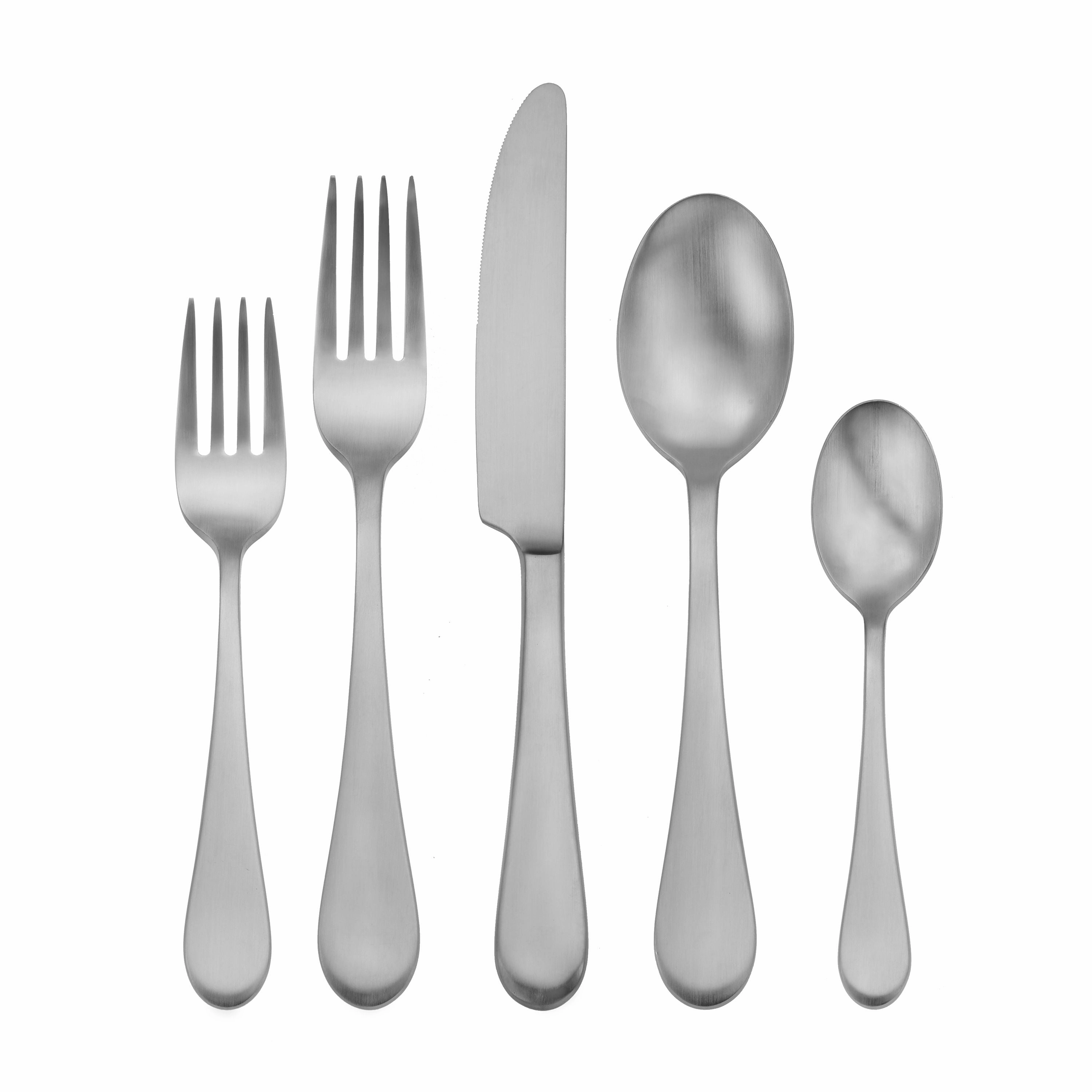Icarus Satin 45 Piece Flatware Seteco-friendly bamboo fiber tableware set 