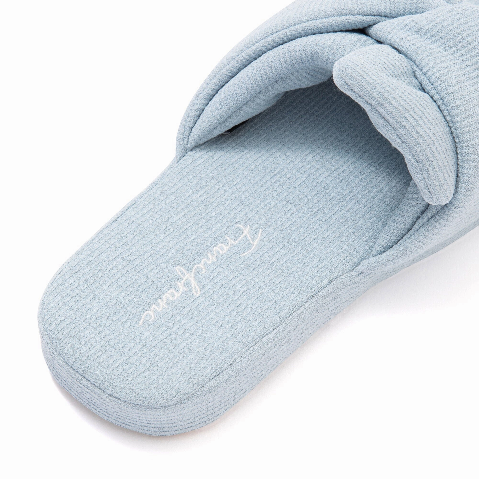 Ice Touch Rib Cross Room Shoes Light Blue