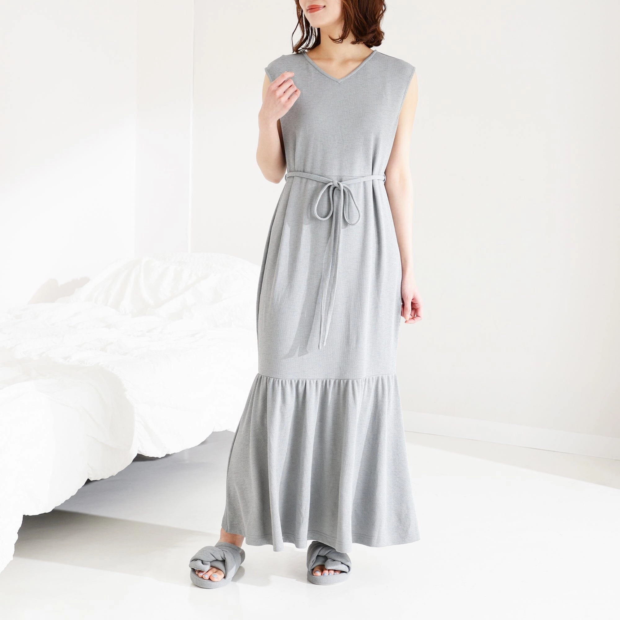 Ice Touch Rib One Piece Grey