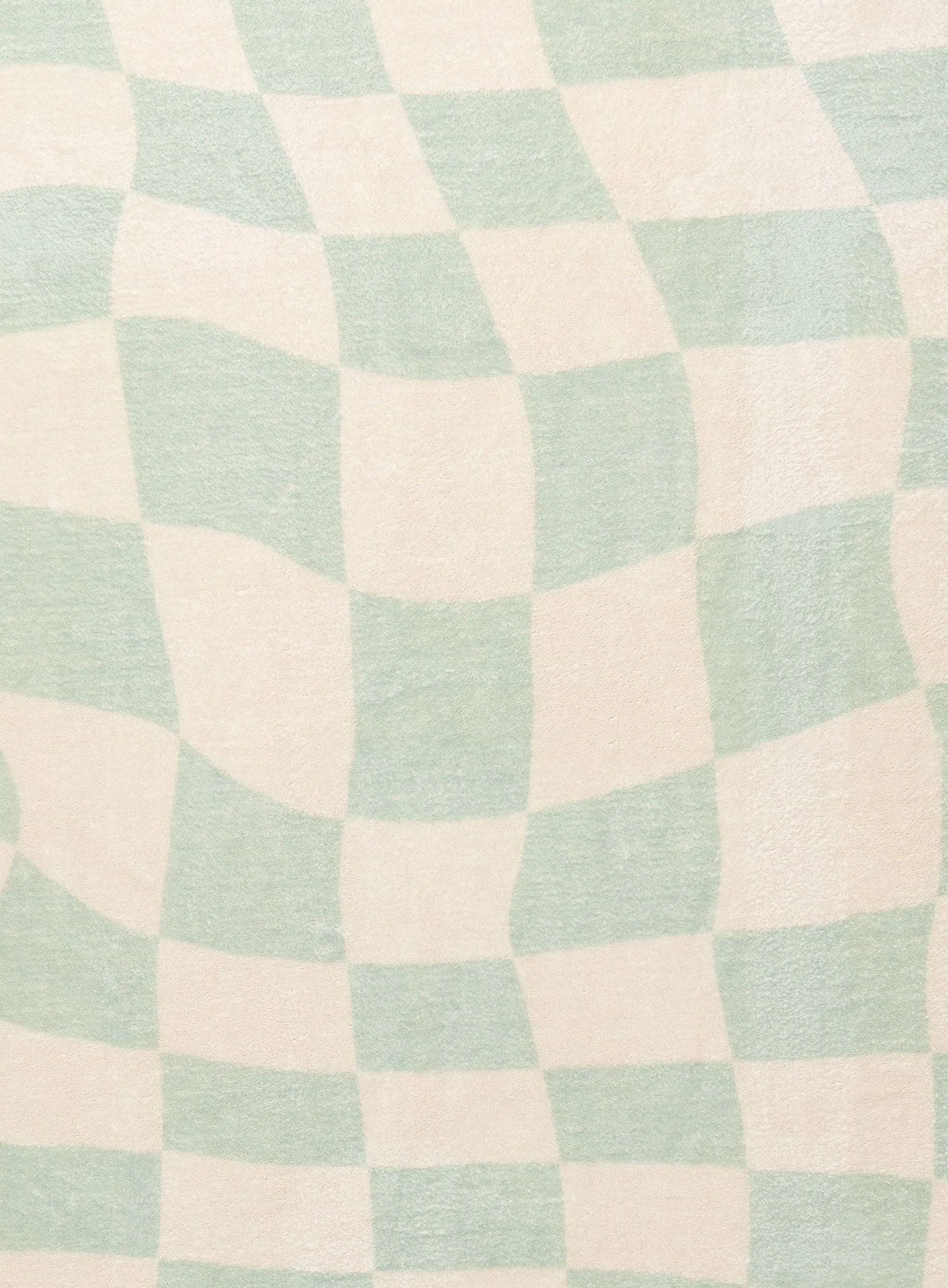 Ilenna Green and Ivory Abstract Checkered Washable Rug *NO RETURNS UNLESS FAULTY