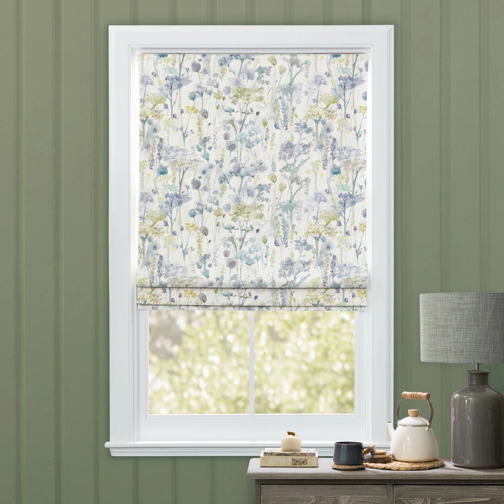 Ilinizas Printed Cotton Made to Measure Roman Blinds Lemon