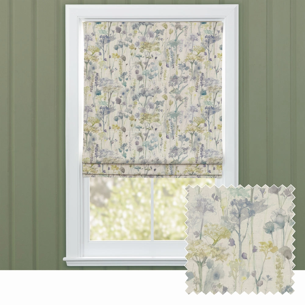 Ilinizas Printed Cotton Made to Measure Roman Blinds Lemon Naturalbedding sets ,throw blankets 