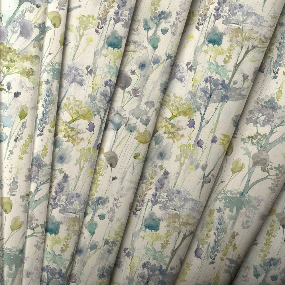 Ilinizas Printed Cotton Made to Measure Roman Blinds Lemon Natural