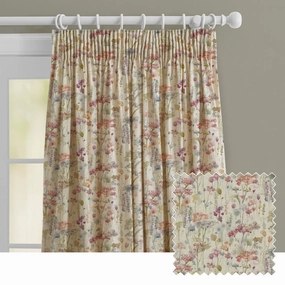 Ilinizas Printed Made to Measure Curtains Poppy Naturalbedding sets ,throw blankets 