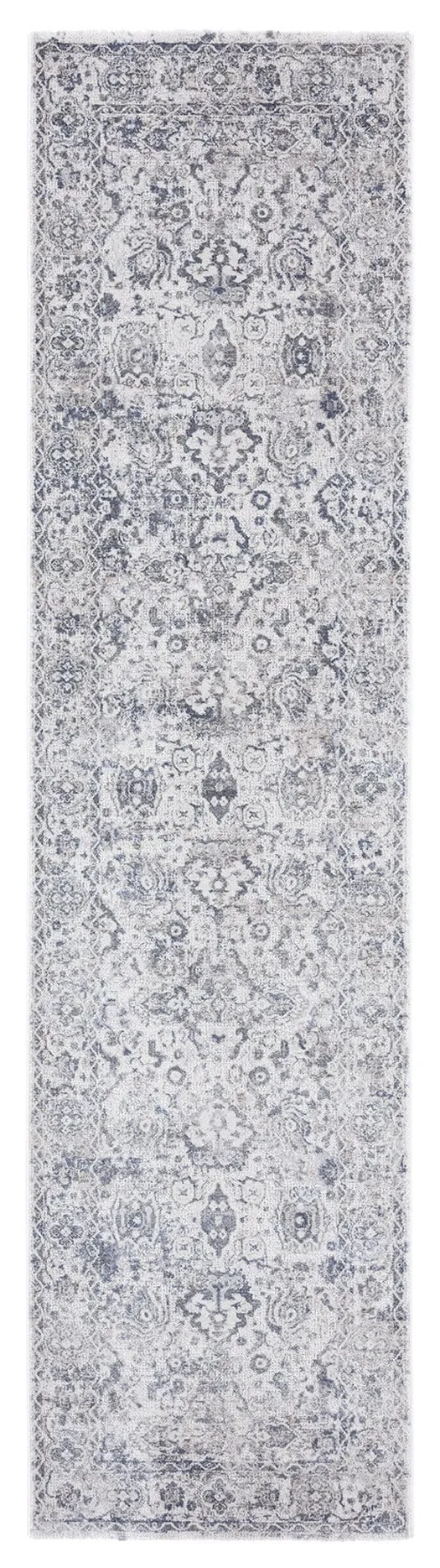 Iman Blue Ivory and Stone Grey Transitional Distressed Runner Rug *NO RETURNS UNLESS FAULTYmodern color block patchwork rug