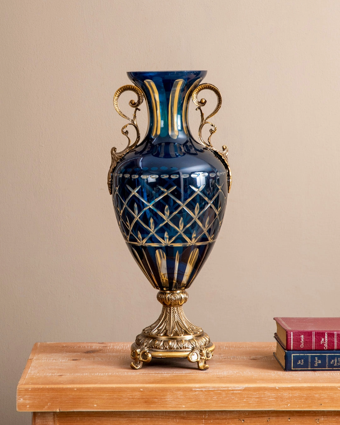 Imperial Sapphire Amphora Decorative Vase - Bluehome decor ,wall decor 