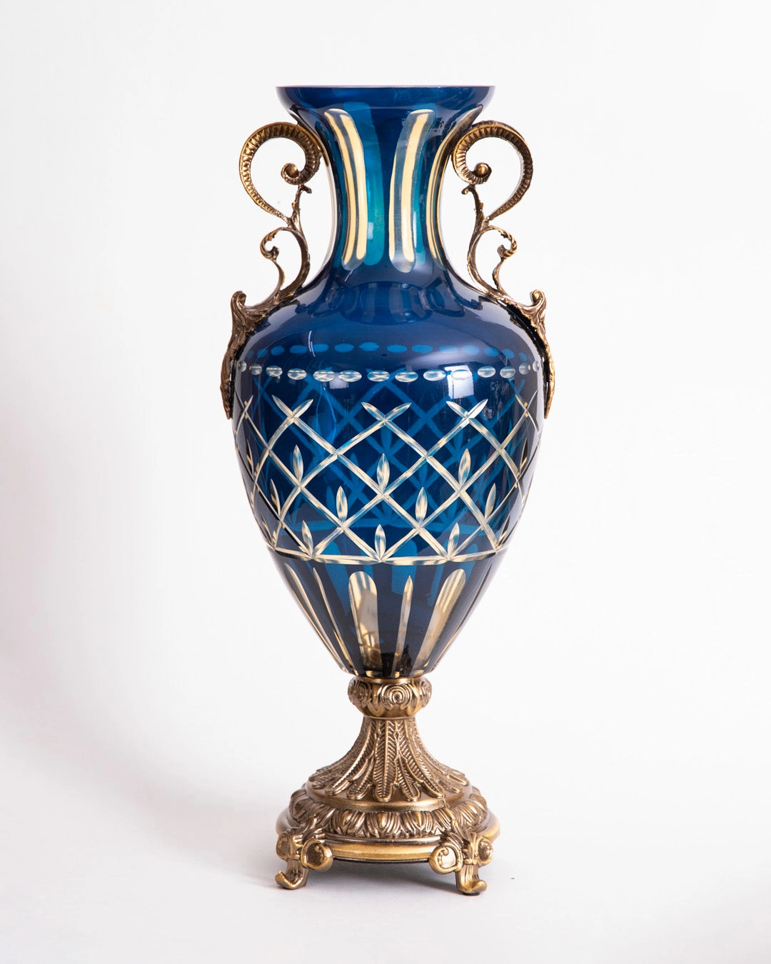 Imperial Sapphire Amphora Decorative Vase - Blue
